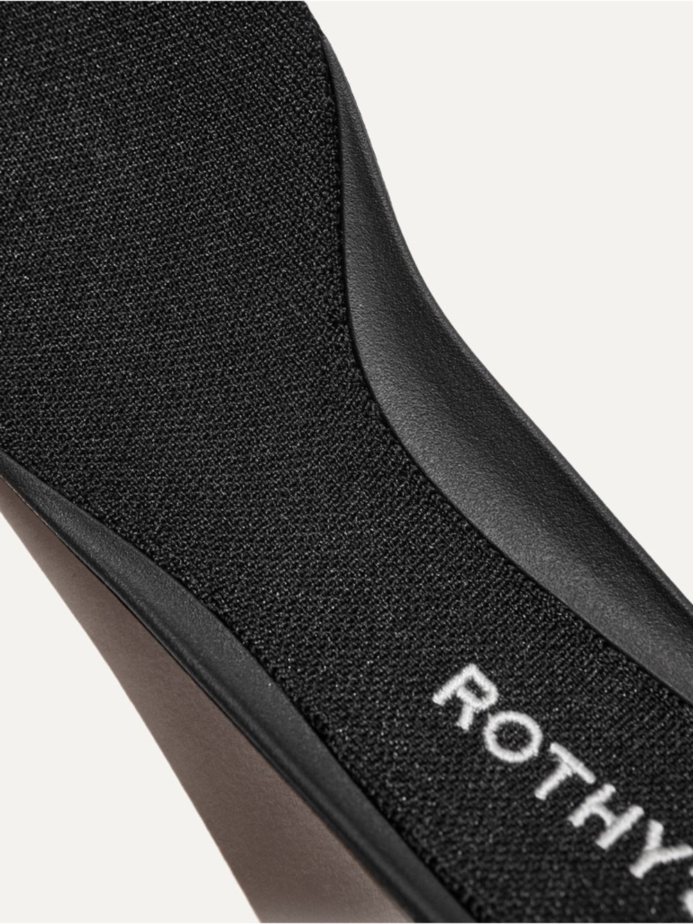 Rothy's Black Pointed-Toe Knit Flats with Blue Accent - Picture 7 of 8